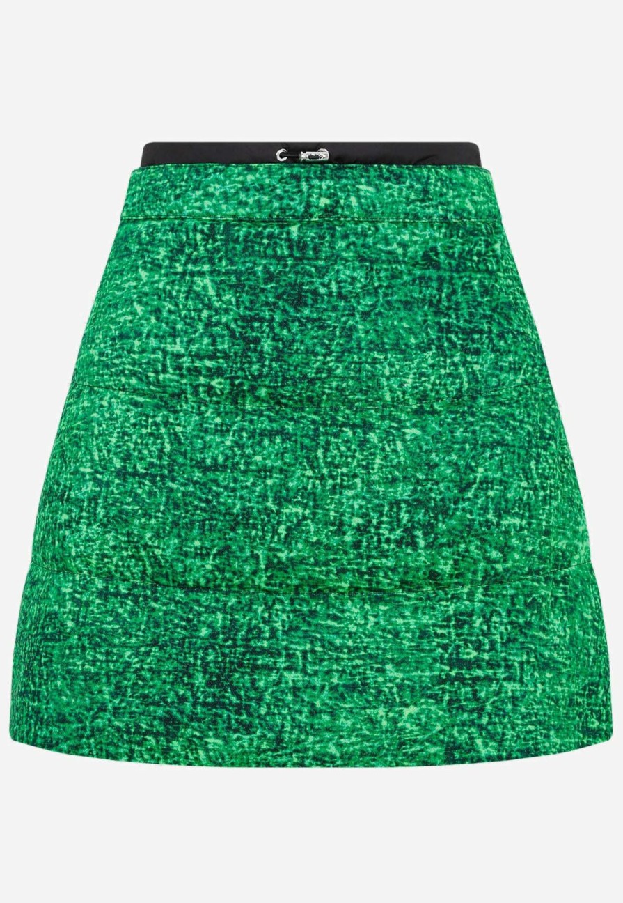 Skirts * | Moncler X Jw Anderson Waitband Mini Skirt Green