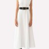 Dresses * | Chloe Embroidered Flared Maxi Dress White