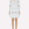 Evening * | Dolce & Gabbana Poplin Mini Dress With Lace Details White