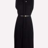 Dresses * | Versace Sleeveless Belted Dress With Bow Detail Black