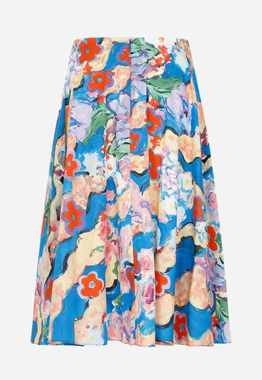 Skirts * | Marni Floral Printed Midi Skirts Multicolor