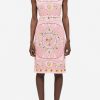 Evening * | Emilio Pucci Cyprea Print Belted Dress Pink