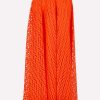 Skirts * | Valentino V Optical Maxi Lace Skirt Orange