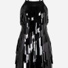 Evening * | The Attico Sequined Mini Dress Black