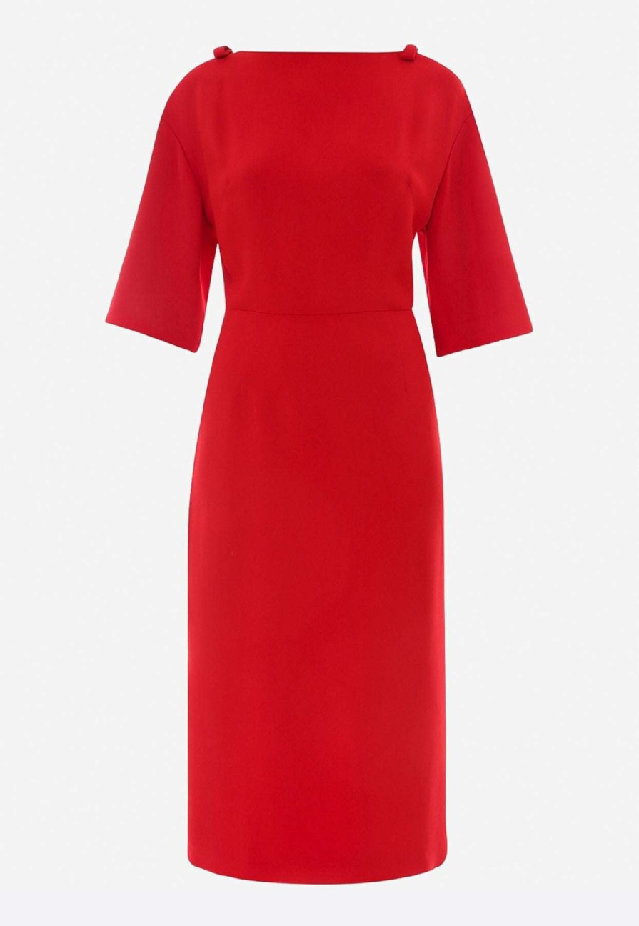 Evening * | Valentino Cady Evolution Sheath Dress- Delivery In 3-4 Weeks Red