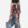 Skirts * | Alice + Olivia Katz Sunburst Pleated Maxi Skirt Multicolor