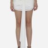 Skirts * | The Attico Fran Draped Mini Skirt White