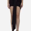 Skirts * | The Attico Fran Draped Mini Skirt Black