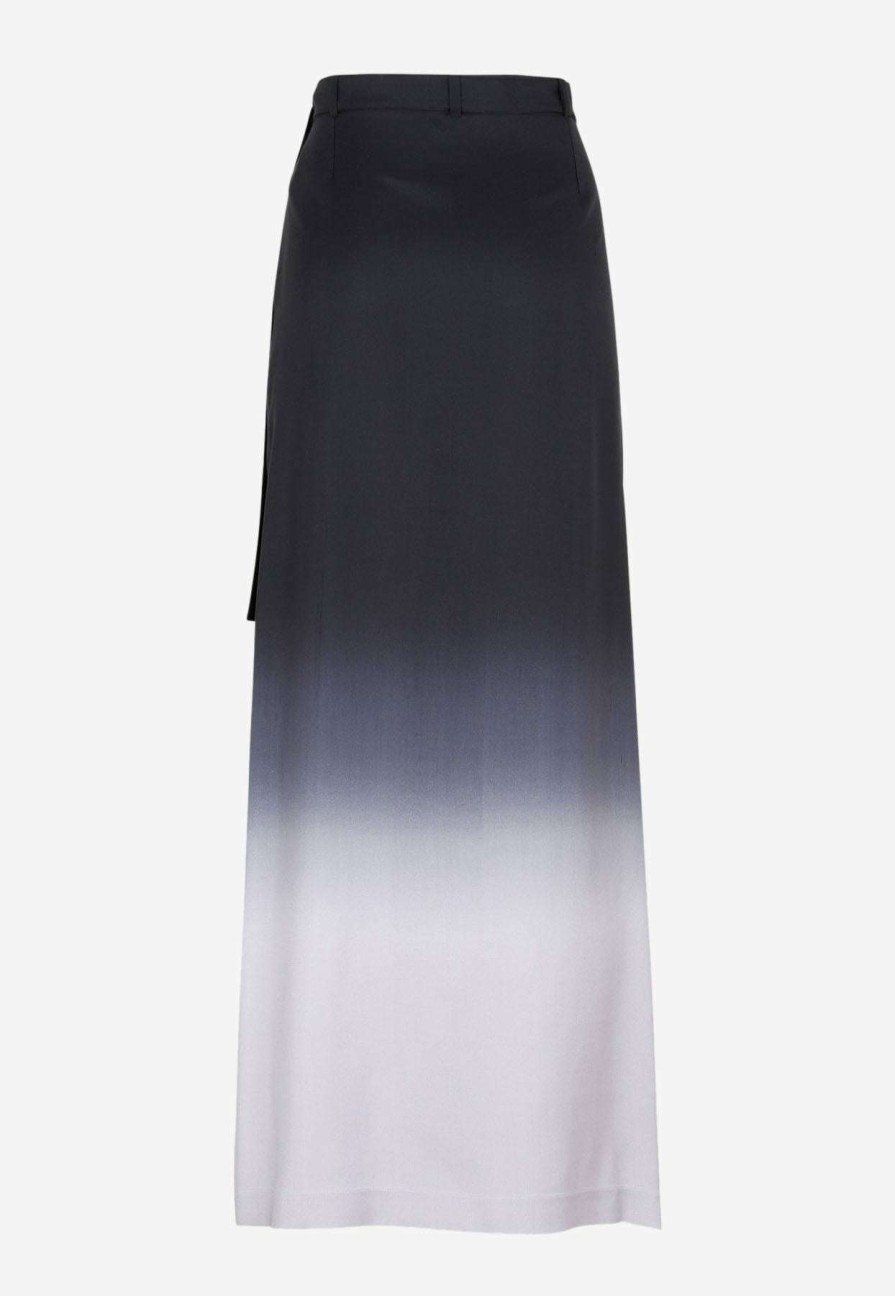 Skirts * | The Row Olina Silk Gradient Skirt Multicolor