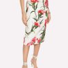 Skirts * | Dolce & Gabbana Carnation Print Midi Skirt Multicolor