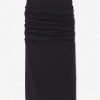 Skirts * | Versace Ruched Midi Skirt Black