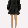 Dresses * | Valentino Washed Taffeta Mini Shirt Dress Black