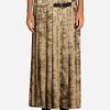 Skirts * | Roberto Cavalli Pleated Velvet Maxi Skirt Gold