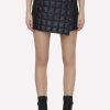 Skirts * | Moncler Plaid Quilted Mini Wrap Skirt Black