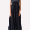 Dresses * | Chloe Empire Ruffled Maxi Dress Blue