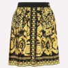 Skirts * | Versace Signature-Print Pleated Mini Skirt Multicolor