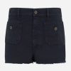 Shorts * | Miu Miu Mini Denim Shorts Navy