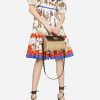 Dresses * | Dolce & Gabbana Pasta Print Off-Shoulder Poplin Dress Multicolor