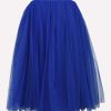 Skirts * | Dolce & Gabbana Tulle Flared Midi Skirt Blue