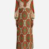 Dresses * | Etro Paisley Medallion Print Midi Dress Multicolor