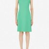 Dresses * | Dolce & Gabbana Flared Dress In Virgin Wool Green