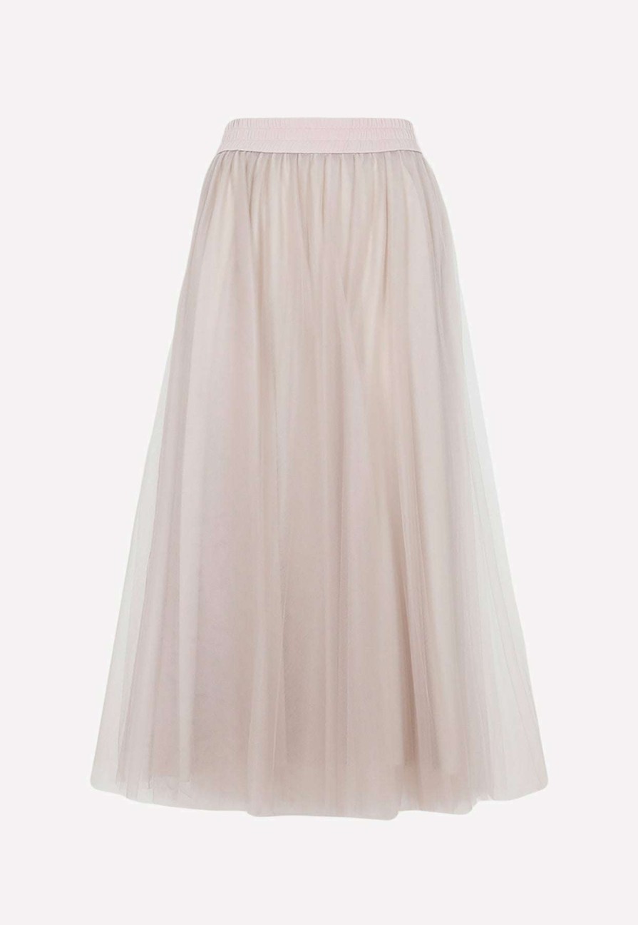 Skirts * | Fabiana Filippi Tulle Flared Skirt Pink