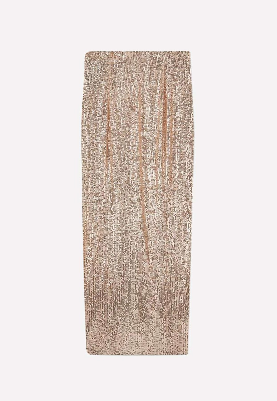 Skirts * | Tom Ford All-Over Sequin Long Skirt Pink