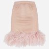 Skirts * | Santa Brands Crystal-Embellished Mini Feather Skirt Blush