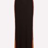 Skirts * | Chloe Ribbed Knit Midi Skirt In Wool Brown