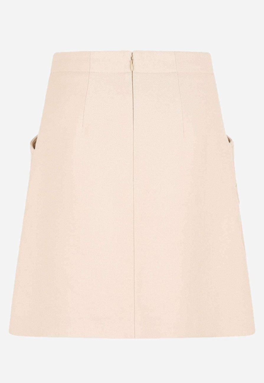 Skirts * | Chloe Wool Mini Skirt Nude