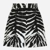 Shorts * | Dolce & Gabbana High-Waist Zebra Print Drill Shorts Monochrome