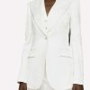 Evening * | Dolce & Gabbana Single-Breasted Floral Brocade Blazer White