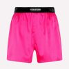 Shorts * | Tom Ford Logo Waistband Silk Shorts Pink