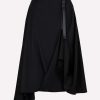 Skirts * | Loewe Draped Midi Asymmetric Skirt Black