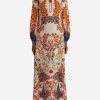 Dresses * | Etro Floral Long-Sleeved Midi Dress Multicolor