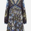 Dresses * | Etro Irima Silk Mini Dress Multicolor