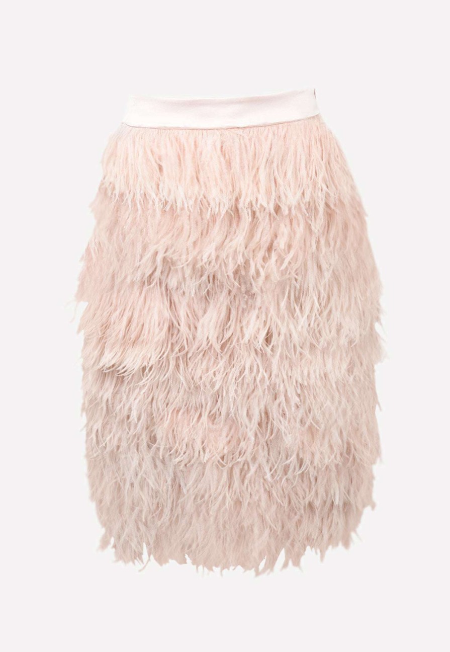 Skirts * | Tom Ford Feathered Pencil Skirt Pink