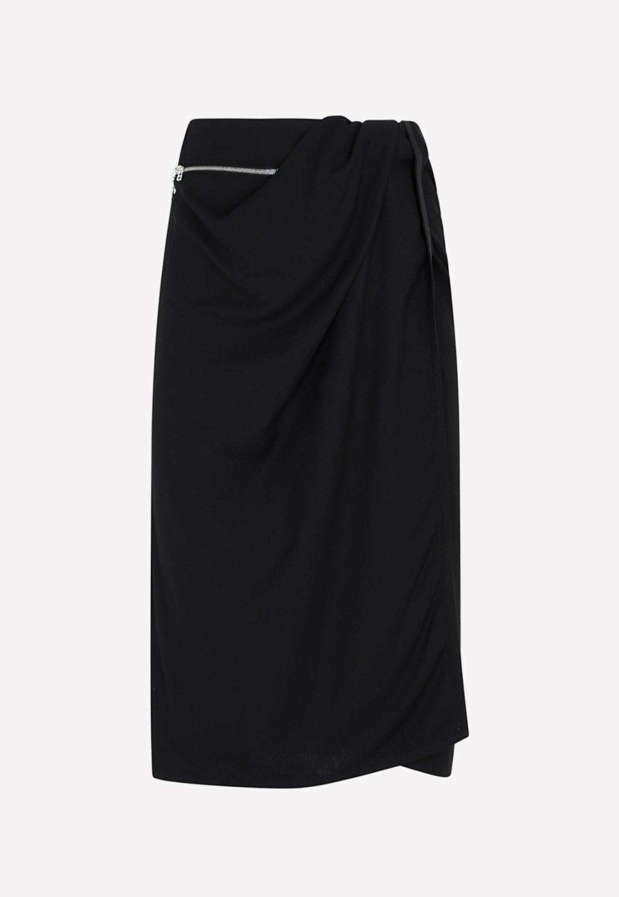 Skirts * | Jacquemus The Bodri Midi Skirt Black