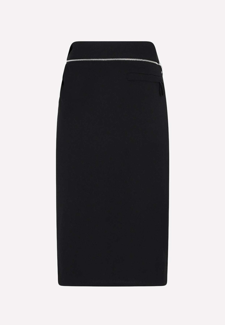 Skirts * | Jacquemus The Bodri Midi Skirt Black