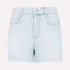 Shorts * | Stella Mccartney Laser Logo Denim Shorts Blue