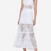 Evening * | Alexis Lucila Laced Midi Dress White