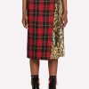 Skirts * | Roberto Cavalli Tartan And Ocelot-Print Knee-Length Skirt Multicolor