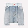 Skirts * | Off-White Denim Mini Skirt Blue