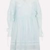 Evening * | Cecilie Bahnsen Amalie Dress In Silk And Cotton Mint