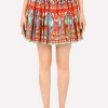 Skirts * | Dolce & Gabbana Carretto Print Pleated Cotton A-Line Mini Skirt Multicolor