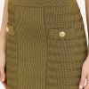 Skirts * | Balmain Knitted Midi Skirt Green