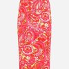 Skirts * | Dolce & Gabbana Silk Pencil Skirt Multicolor