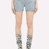 Shorts * | Off-White Arrows-Pattern Denim Shorts Blue