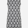 Dresses * | Valentino V Pattern Mini Dress Monochrome