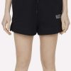 Shorts * | Ganni Logo-Embroidered Drawstring Shorts Black